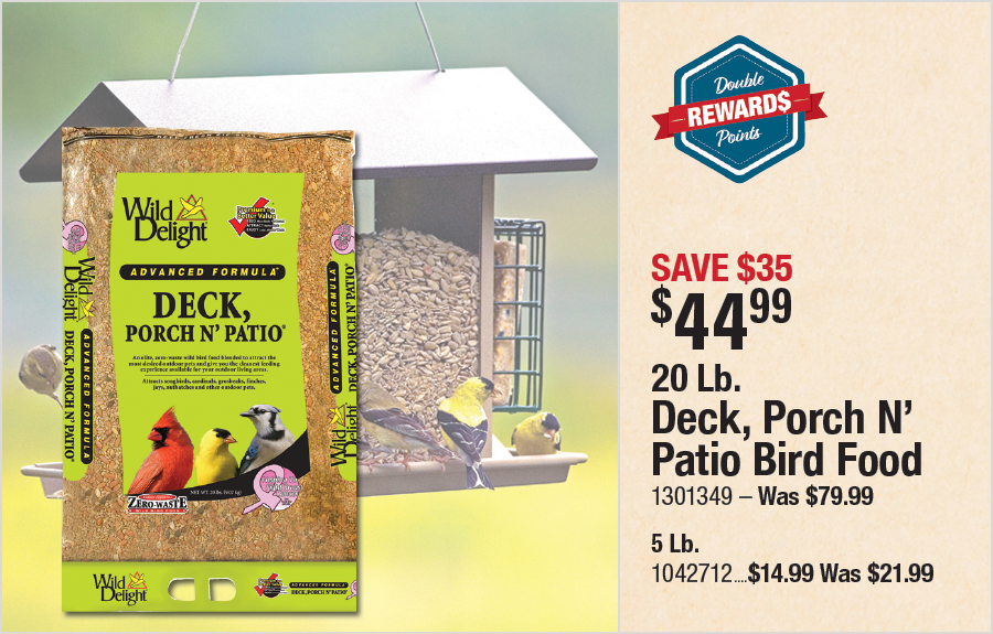 20 Lb. Deck, Porch N' Patio Bird Food